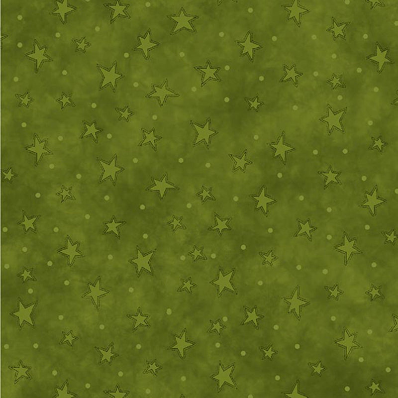 Starry Basics 8294-66 Green by Leanne Anderson of The Whole Country Caboodle for Henry Glass