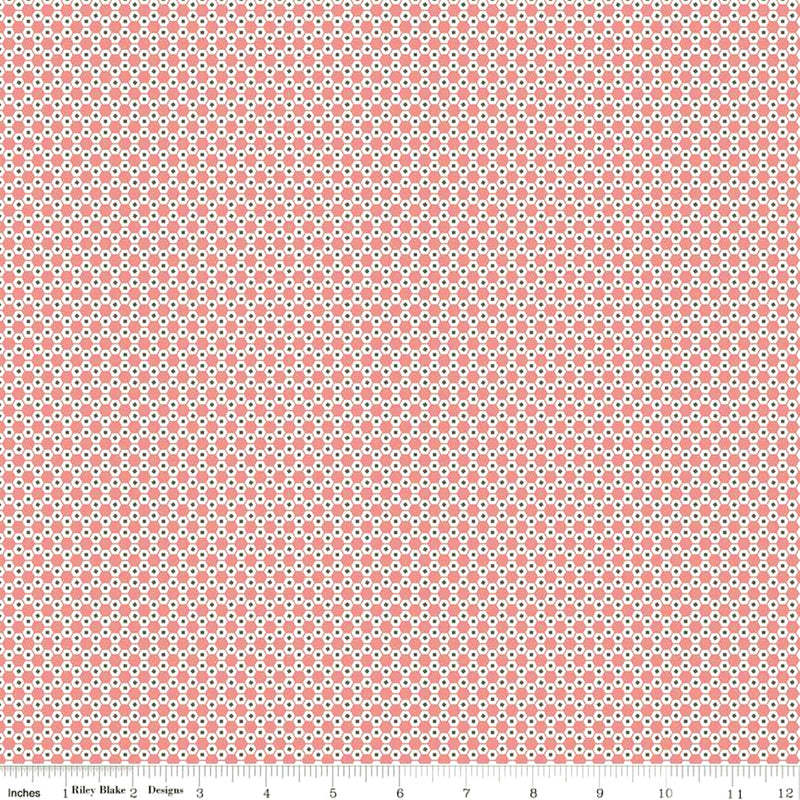 Stitch C10933-CORAL Hexie by Lori Holt for Riley Blake Designs