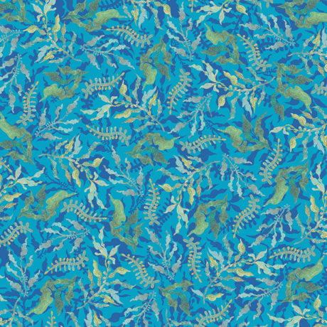 Sun & Sea 28679-Q Leaf Toss by David Galchutt for Quilting Treasures