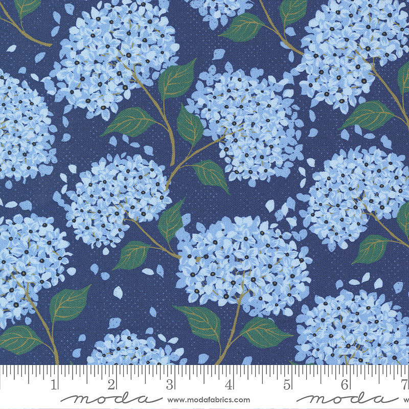 Sundance 11901-21 Indigo Hydrangeas by Crystal Manning for Moda