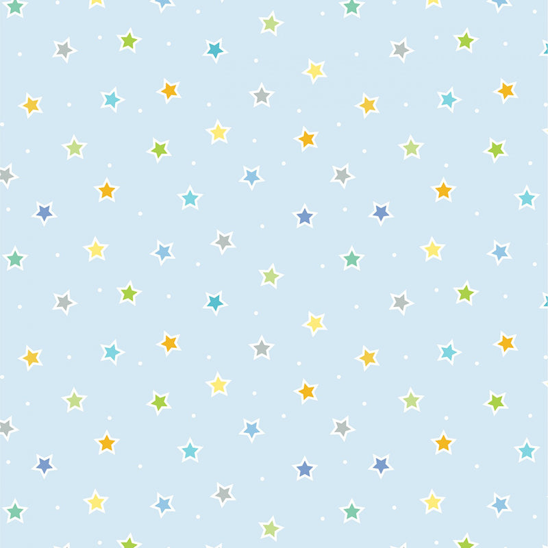 Sweet Safari 9897-05 Sweet Stars Sky Blue by Greta Lynn for Kanvas with Benartex