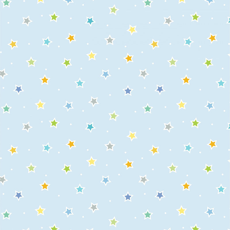 Sweet Safari 9897-05 Sweet Stars Sky Blue by Greta Lynn for Kanvas with Benartex