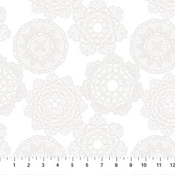 Tea For Two 24902-10 Doilies Pigment White by Northcott Studio for Northcott