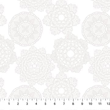 Tea For Two 24902-10 Doilies Pigment White by Northcott Studio for Northcott