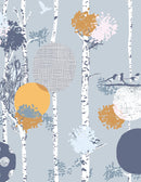 The Season of Tribute - Eclectic Intuition Flannel F4002a Stamped Grove Four by Katarina Roccella for Art Gallery Fabrics