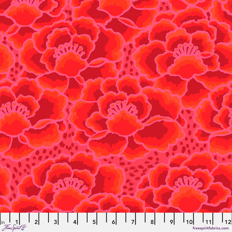 Tonal Floral PWGP197.RED by Kaffe Fassett for Free Spirit