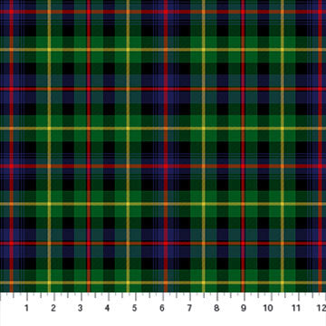 Totally Tartan Wovens W24507-76 Farquharson Green Multi by Northcott Studio for Northcott