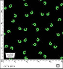 Trick or Treat CX10333-BLAC-D Black Cat's Eyes by Michael Miller Fabrics