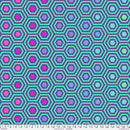 Tula's True Colors 108" Cotton Sateen QBTP012.PEACOCK Rainbow Hexy XL by Tula Pink for Free Spirit