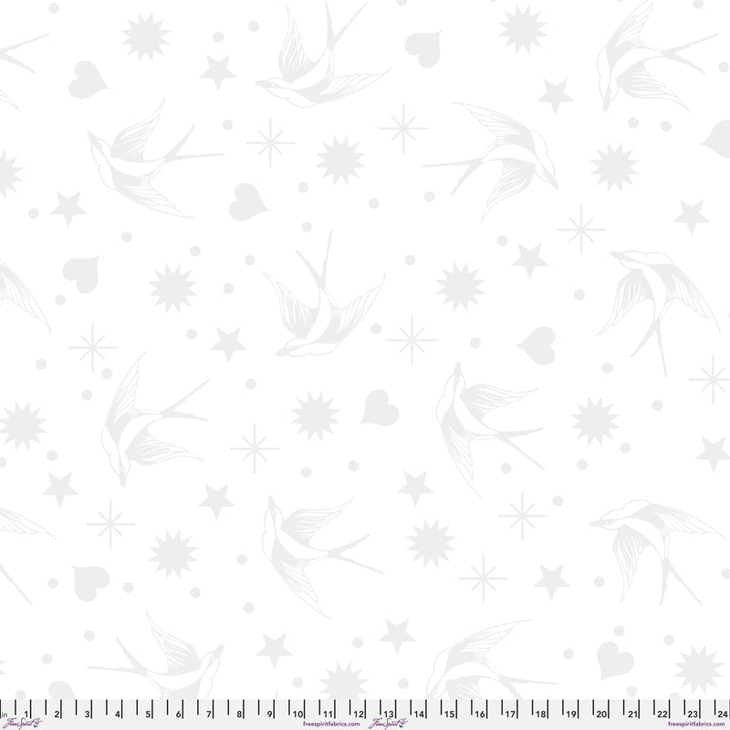 Tula's True Colors 108" Cotton Sateen QBTP013.SNOWFALL Fairy Flakes XL by Tula Pink for Free Spirit