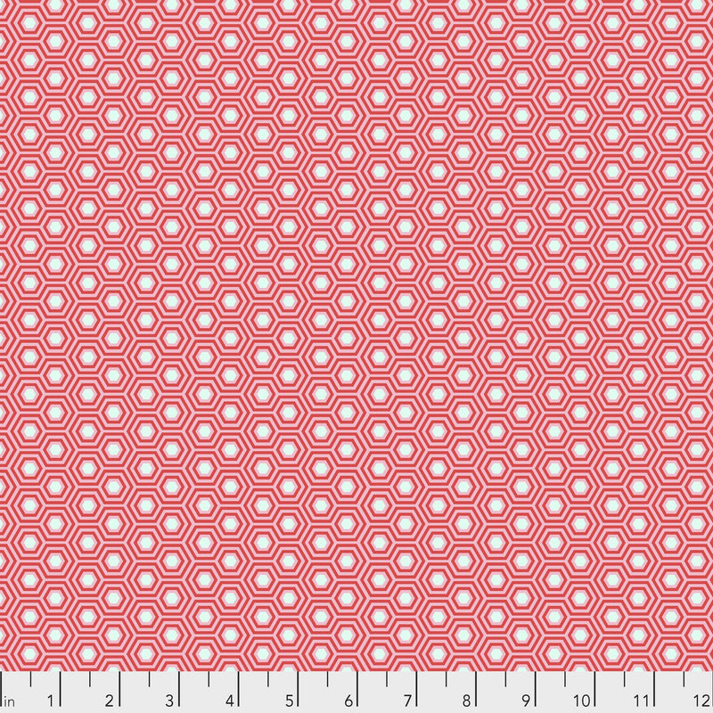 Tula's True Colors PWTP150.FLAMINGO Hexy by Tula Pink for Free Spirit