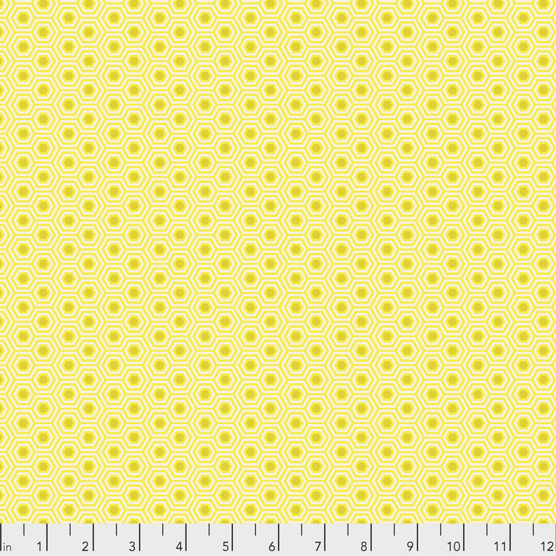 Tula's True Colors PWTP150.SUNSHINE Hexy by Tula Pink for Free Spirit