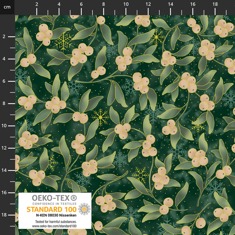 Twinkle 4590-002 Dk. Green Mistletoe by Stof Fabrics