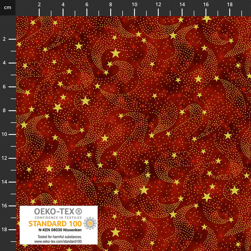 Twinkle 4590-005 Red Shooting Star by Stof Fabrics