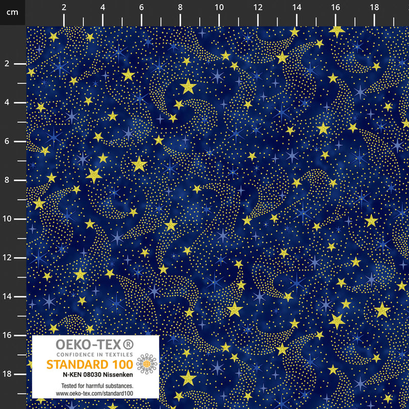 Twinkle 4590-008 Blue Shooting Star by Stof Fabrics