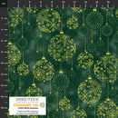 Twinkle 4590-010 Dk. Green Christmas Ball by Stof Fabrics