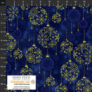 Twinkle 4590-012 Dk. Blue Christmas Ball by Stof Fabrics