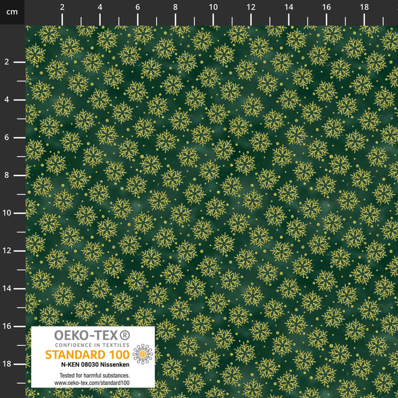 Twinkle 4590-014 Green Tiny Snowflakes by Stof Fabrics