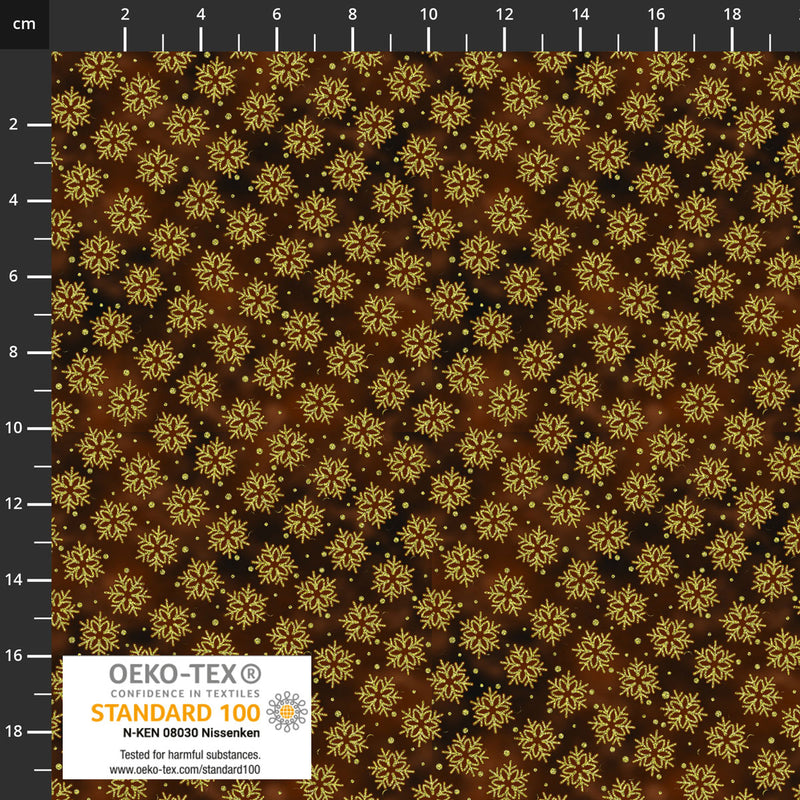 Twinkle 4590-015 Brown Tiny Snowflakes by Stof Fabrics