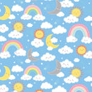 Twinkle Comfort Flannel 12880F-55 Twinkle Sky Flannel Blue by Kanvas Studio for Benartex