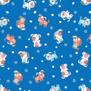 Twinkle Comfort Flannel 12883F-54 Puppy Love Flannel Royal Blue by Kanvas Studio for Benartex