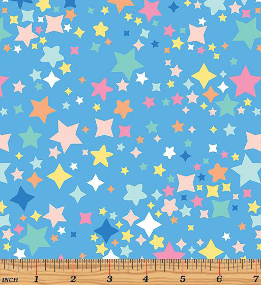 Twinkle Comfort Flannel 12885F-55 Twinkle Stars Flannel Blue by Kanvas Studio for Benartex