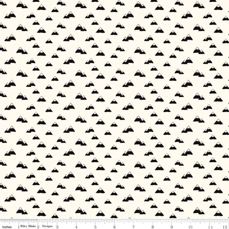 Wild at Heart Flannel F11447-CREAM Mountains by Lori Whitlock for Riley Blake Designs