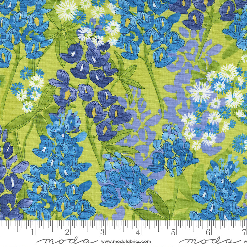 Wild Blossoms 48732-13 Sunlit Bluebonnets by Robin Pickens for Moda