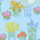 Wild Blossoms 48734-23 Mist Canning Jars by Robin Pickens for Moda
