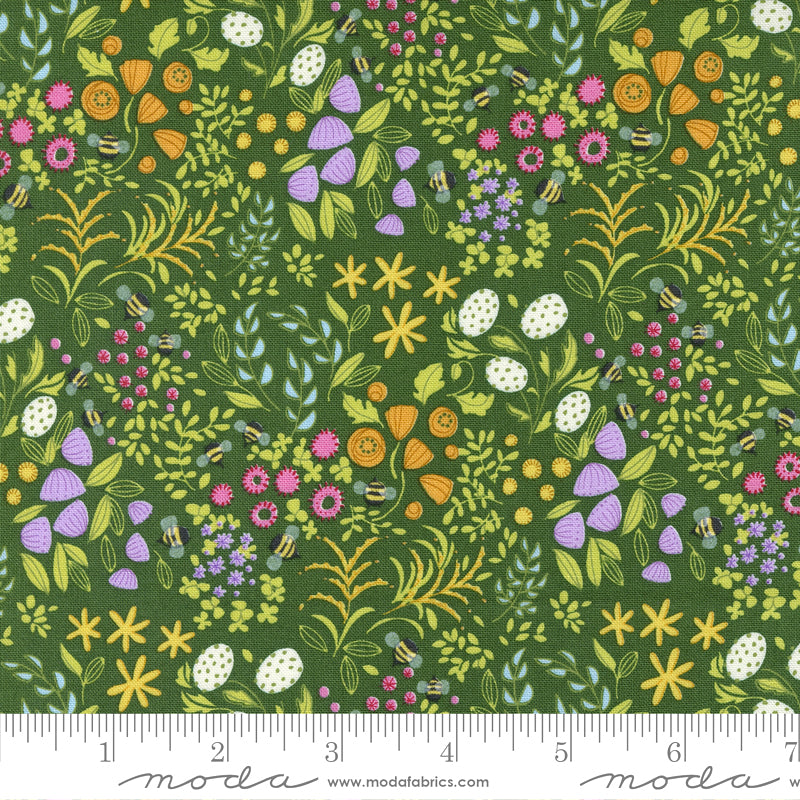 Wild Blossoms 48735-16 Basil Little Wild Things by Robin Pickens for Moda