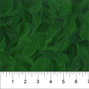 Winter Garden 40018-75 Zuzu's Petals Pine Green by Stephanie Brandenburg of Frond Design Studios for Northcott