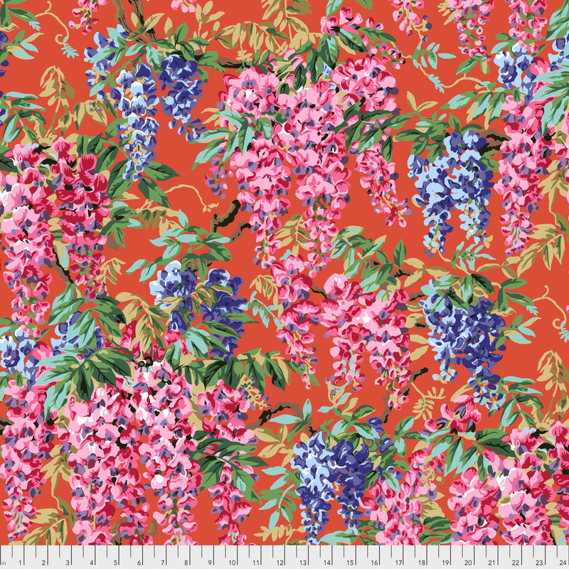 Wisteria PWPJ102.RED by Philip Jacobs for Free Spirit