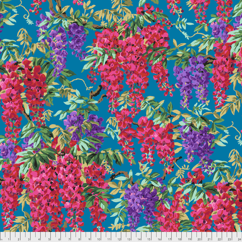 Wisteria PWPJ102.TEAL by Philip Jacobs for Free Spirit