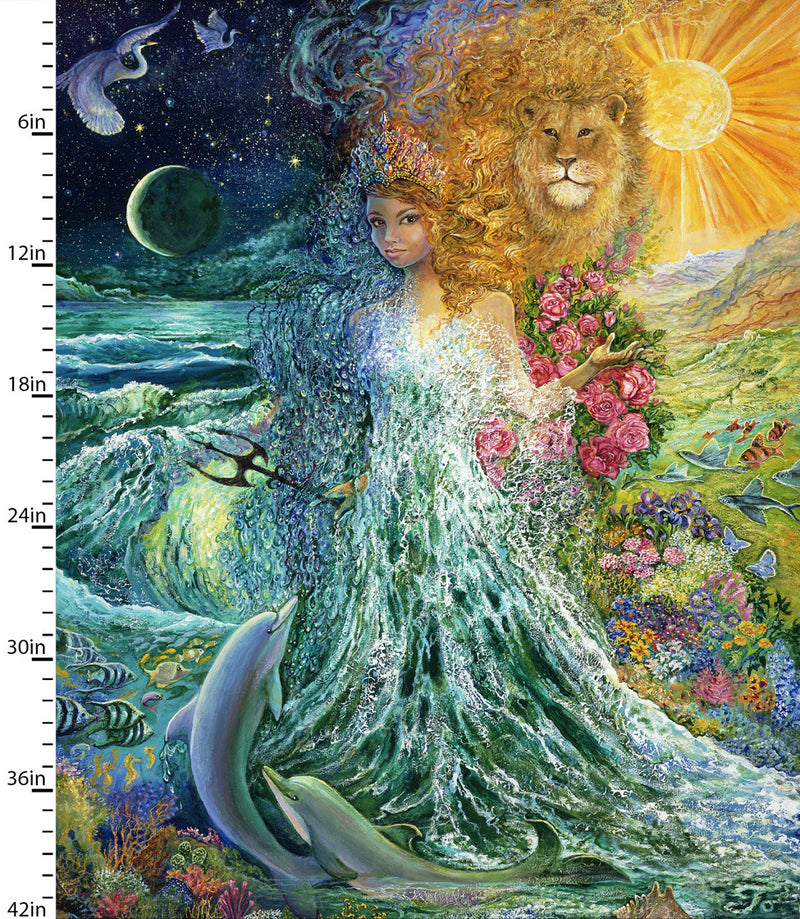 World of Wonder Panel 18689-PNL-CTN-D Large Panel Multi by Josephine Wall for 3 Wishes Fabric