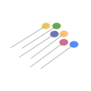 Flower Head Pins - No Melt - 50 Count